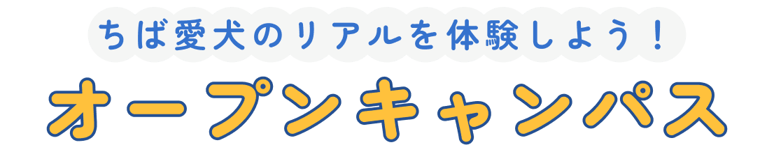 ちば愛犬のリアルを体験しよう！オープンキャンパス